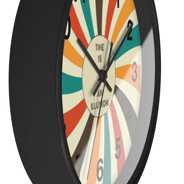 Funny Cat Wall Clock - Time is an Illusion, Cat Decor, Unique Gift for Cat Lovers, Home Office Wall Art, Quirky Kitty Clock - Image 2