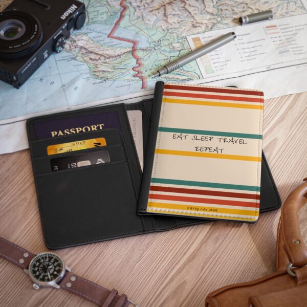 Adventure Awaits Passport Cover, Travel Document Holder, Cute Cat Passport Holder, Gift for Travelers - Image 4
