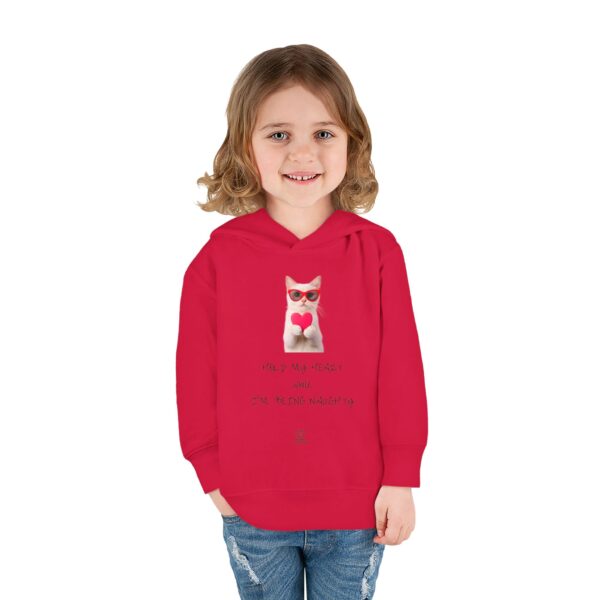 Cute Cat Holding Heart toddler hoodie | Valentine's Day Kids Pullover - Image 24