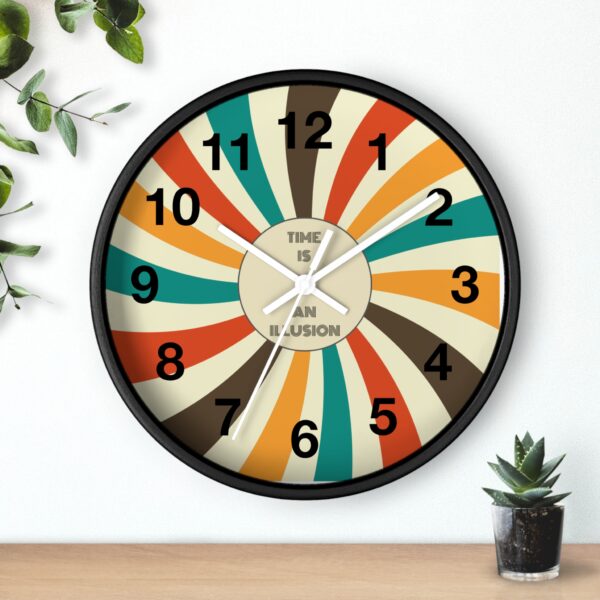 Funny Cat Wall Clock - Time is an Illusion, Cat Decor, Unique Gift for Cat Lovers, Home Office Wall Art, Quirky Kitty Clock - Image 6