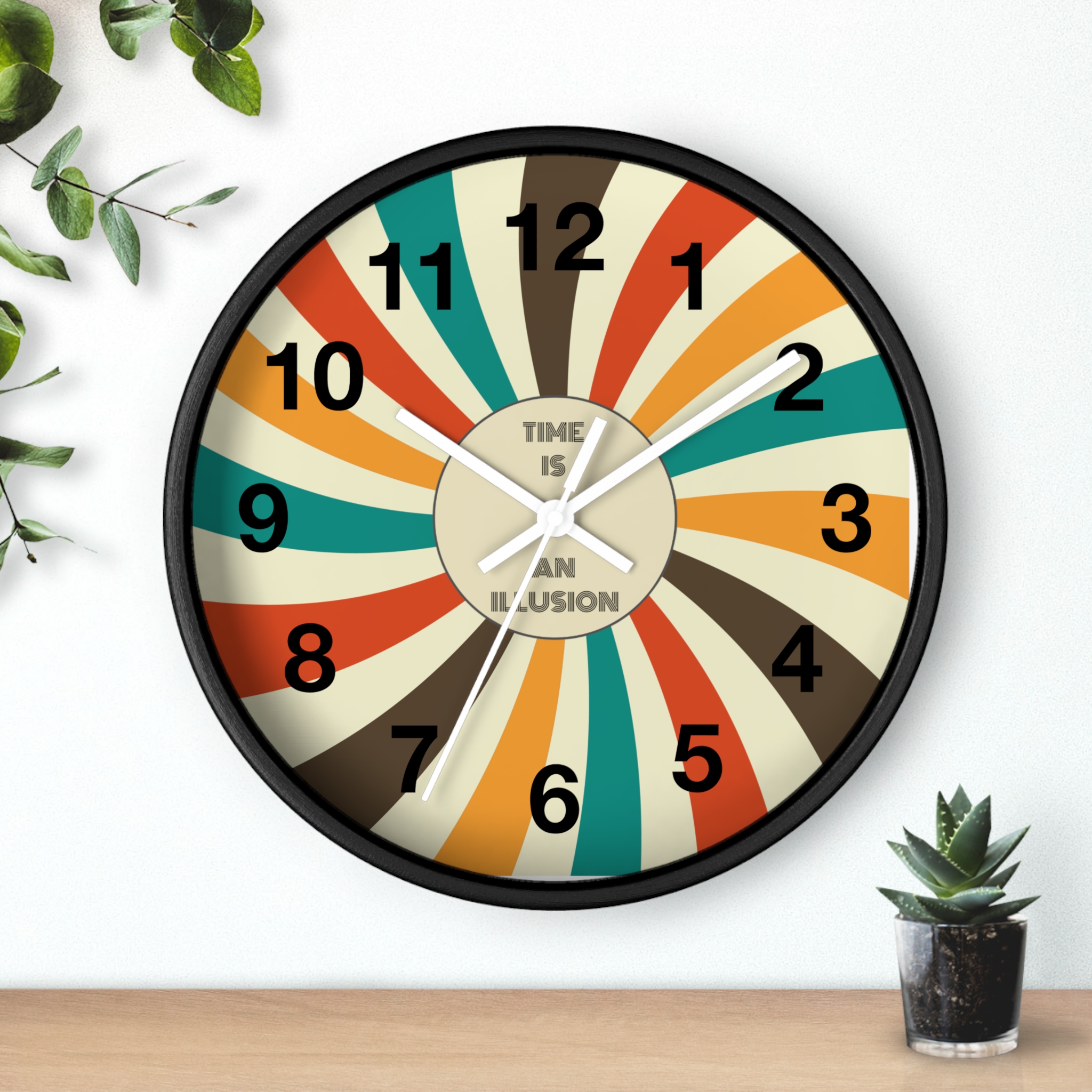 Funny Cat Wall Clock - Time is an Illusion, Cat Decor, Unique Gift for Cat Lovers, Home Office Wall Art, Quirky Kitty Clock - Image 6
