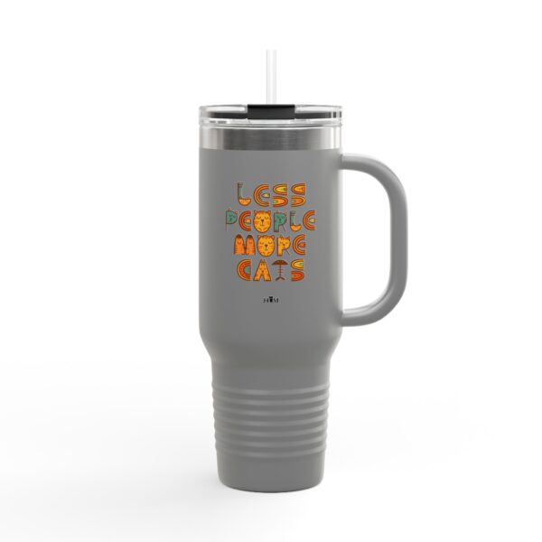 Less People More Cats Travel Mug | 40oz Insulated Tumbler - Image 6