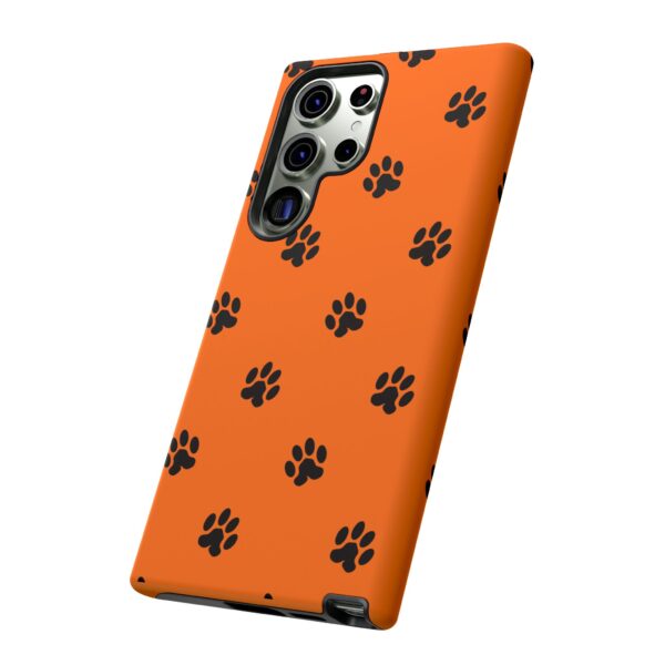 Orange Paw Print Phone Case | Tough Cases | Pet Lover Gift, Animal Print Cases, Unique Phone Cover, Fun Accessories, Birthday Gift - Image 126