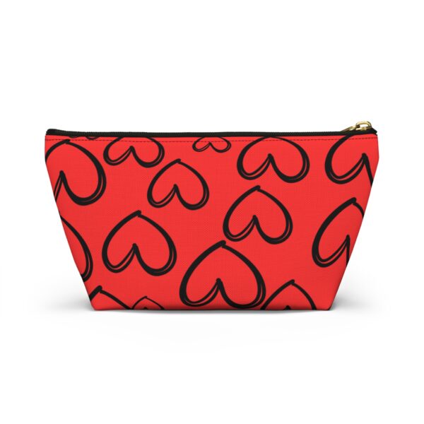 Handdrawn Heart Pattern Accessory Pouch - Image 6