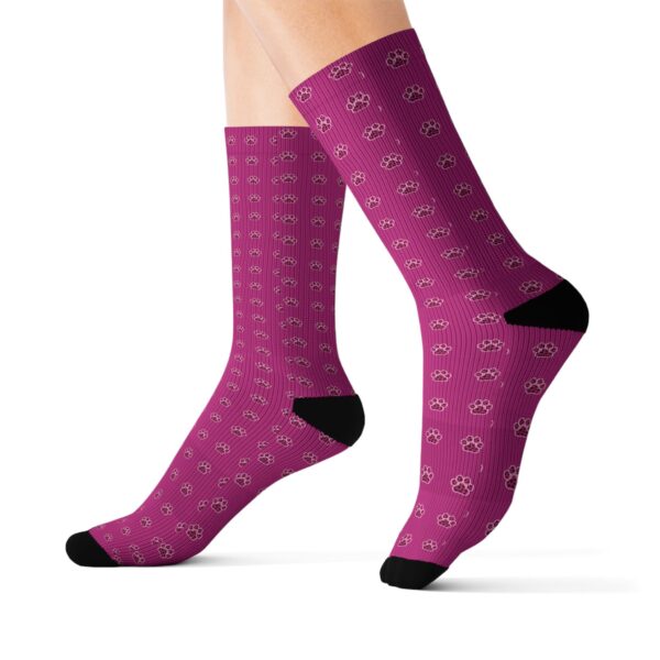 Playful Cat Lover's Sublimation Socks | Cute Meow Patterns | Cozy Gift for Pet Owners | Fun Sock Gift for Holidays, Birthdays - Image 5