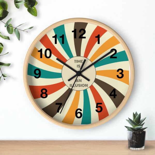 Funny Cat Wall Clock - Time is an Illusion, Cat Decor, Unique Gift for Cat Lovers, Home Office Wall Art, Quirky Kitty Clock - Image 15