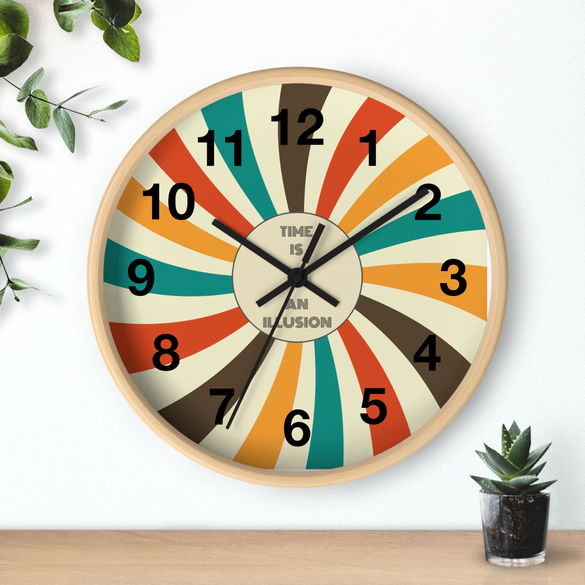 Funny Cat Wall Clock - Time is an Illusion, Cat Decor, Unique Gift for Cat Lovers, Home Office Wall Art, Quirky Kitty Clock - Image 15