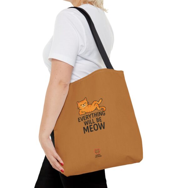 Cute Cat Tote Bag | Everything Will Be Meow | Perfect Gift for Cat Lovers, Everyday Use, Shopping, Beach Bag, Eco-Friendly - Image 8