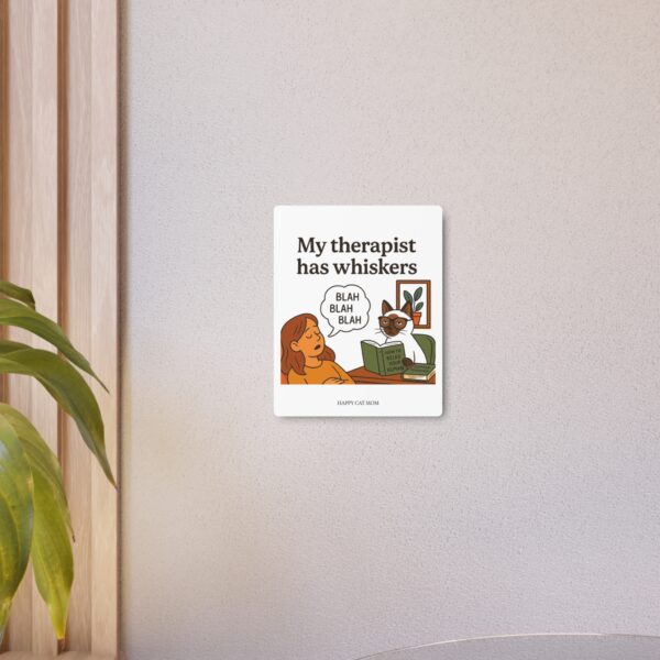Funny Metal Wall Art Sign - Cat Therapy Decor, Cute Gift for Cat Lovers, Quirky Home Accent, Purr-fect for Pet Owners - Image 8