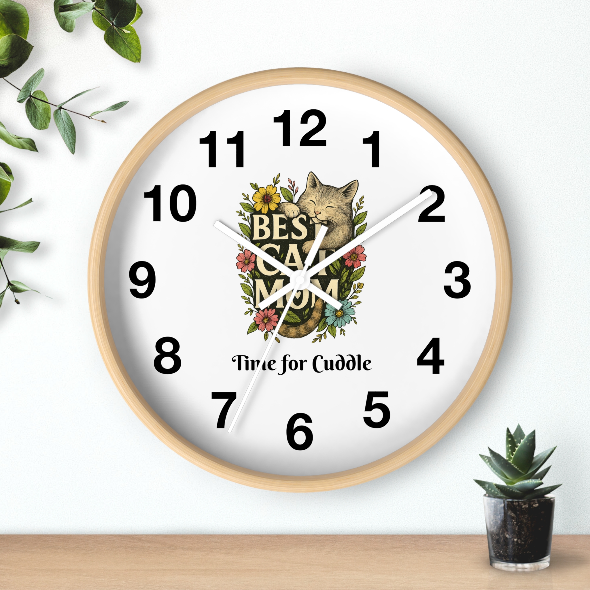 Funny Cat Wall Clock - Time is Running, Cat Decor, Unique Gift for Cat Lovers, Home Office Wall Art, Quirky Kitty Clock - Image 18