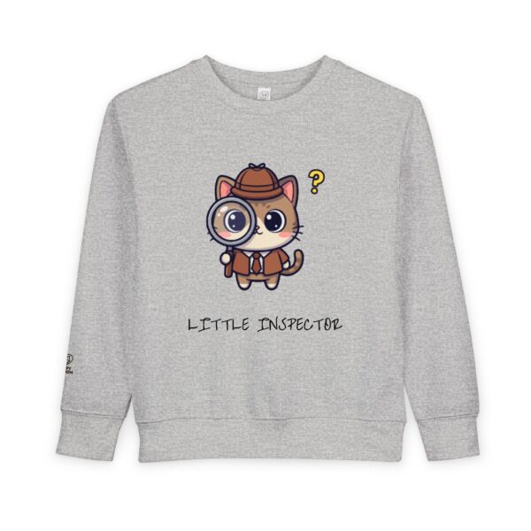 Little Inspector Cat Toddler Sweatshirt | Cute Detective Kitten - Image 5