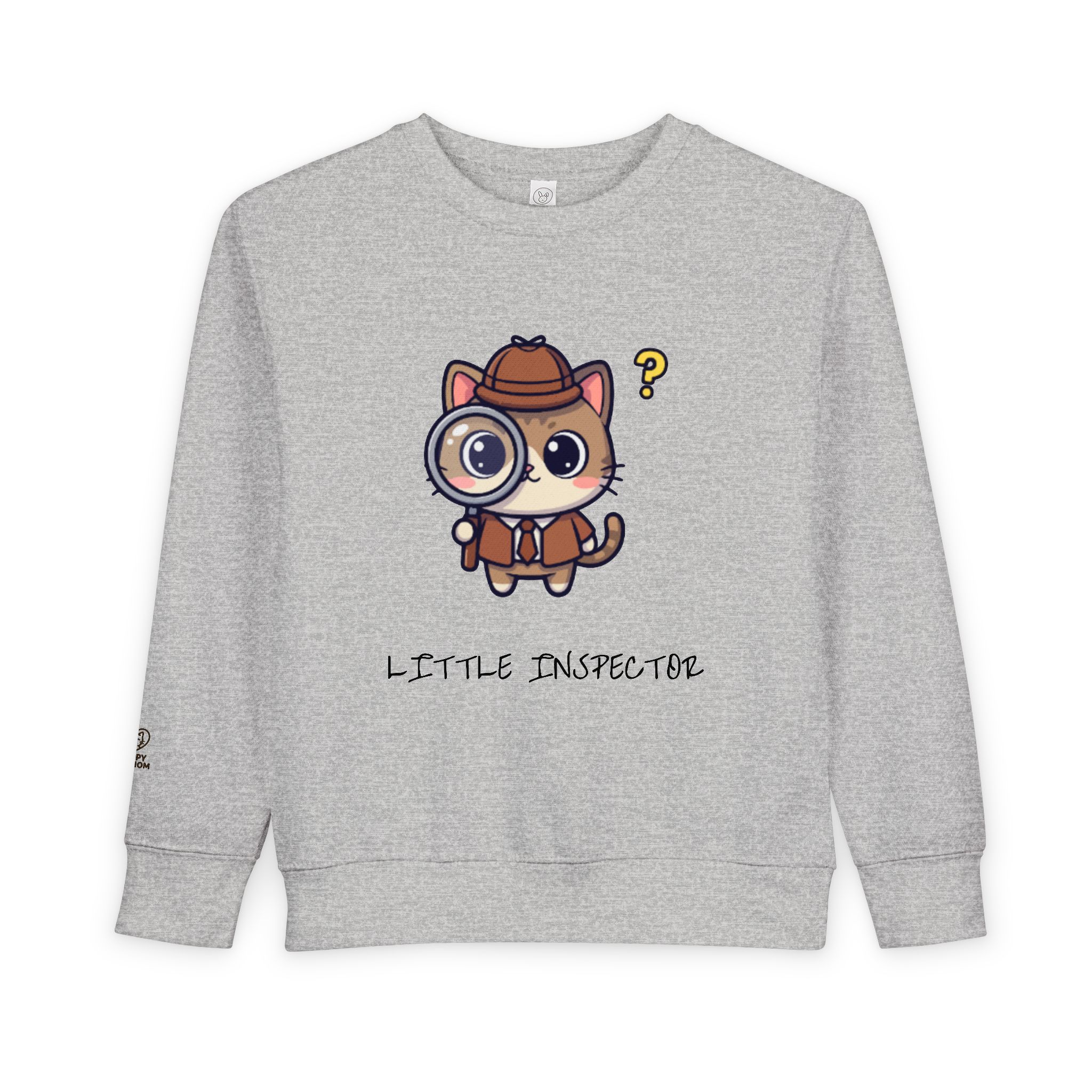 Little Inspector Cat Toddler Sweatshirt | Cute Detective Kitten - Image 5