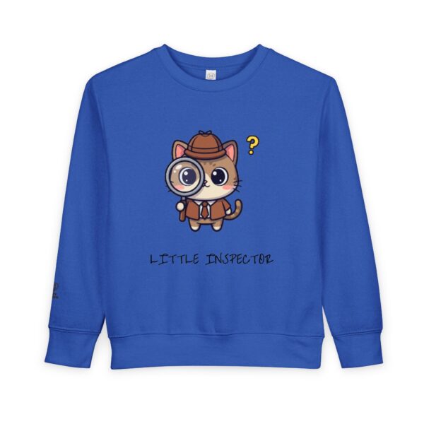 Little Inspector Cat Toddler Sweatshirt | Cute Detective Kitten - Image 13