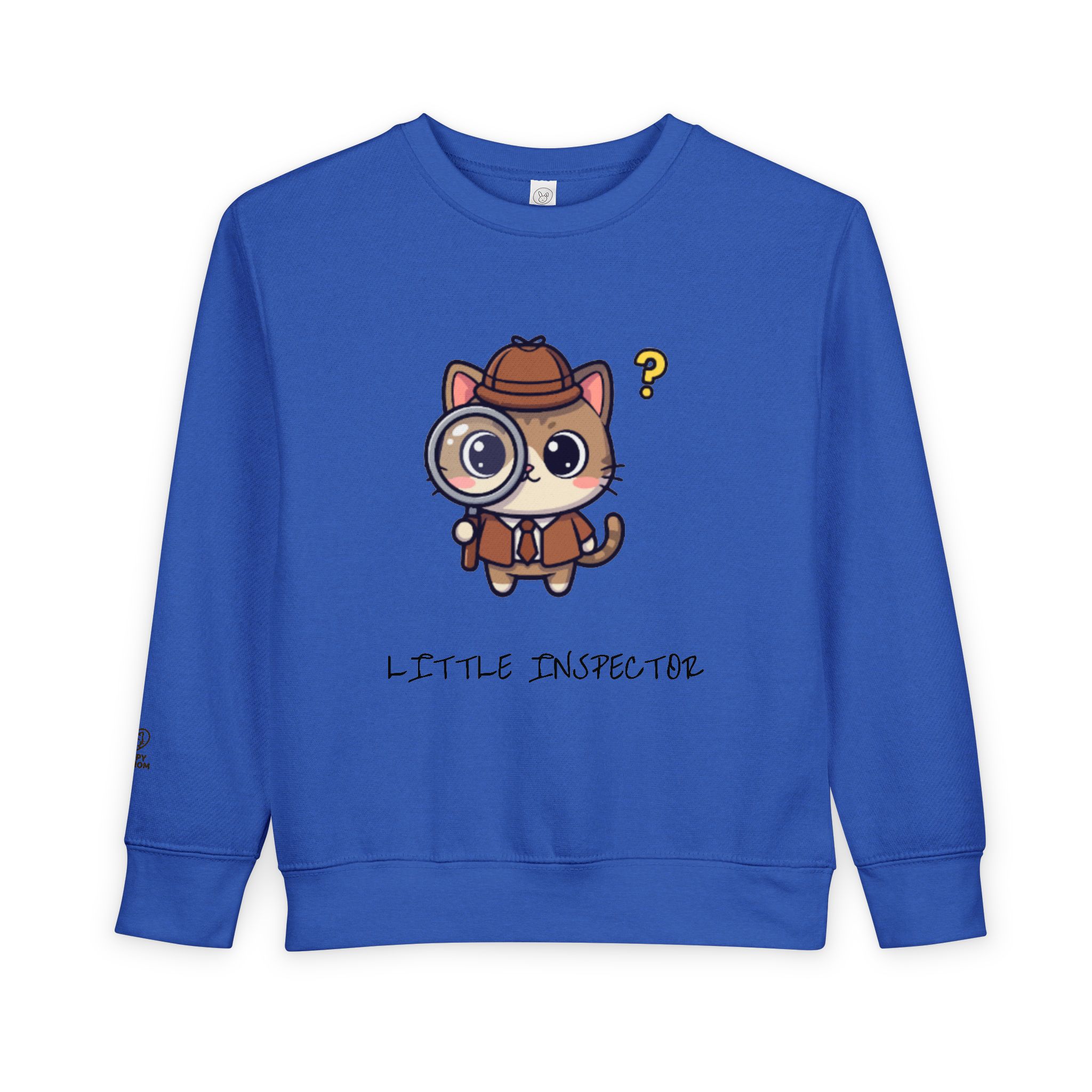 Little Inspector Cat Toddler Sweatshirt | Cute Detective Kitten - Image 13