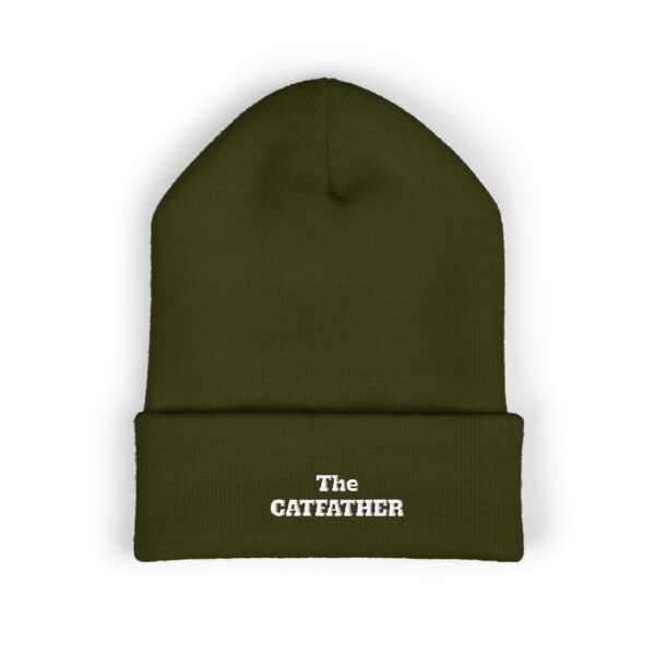 The CatFather embroidered beanie | Classic Cuffed Beanie - Image 5