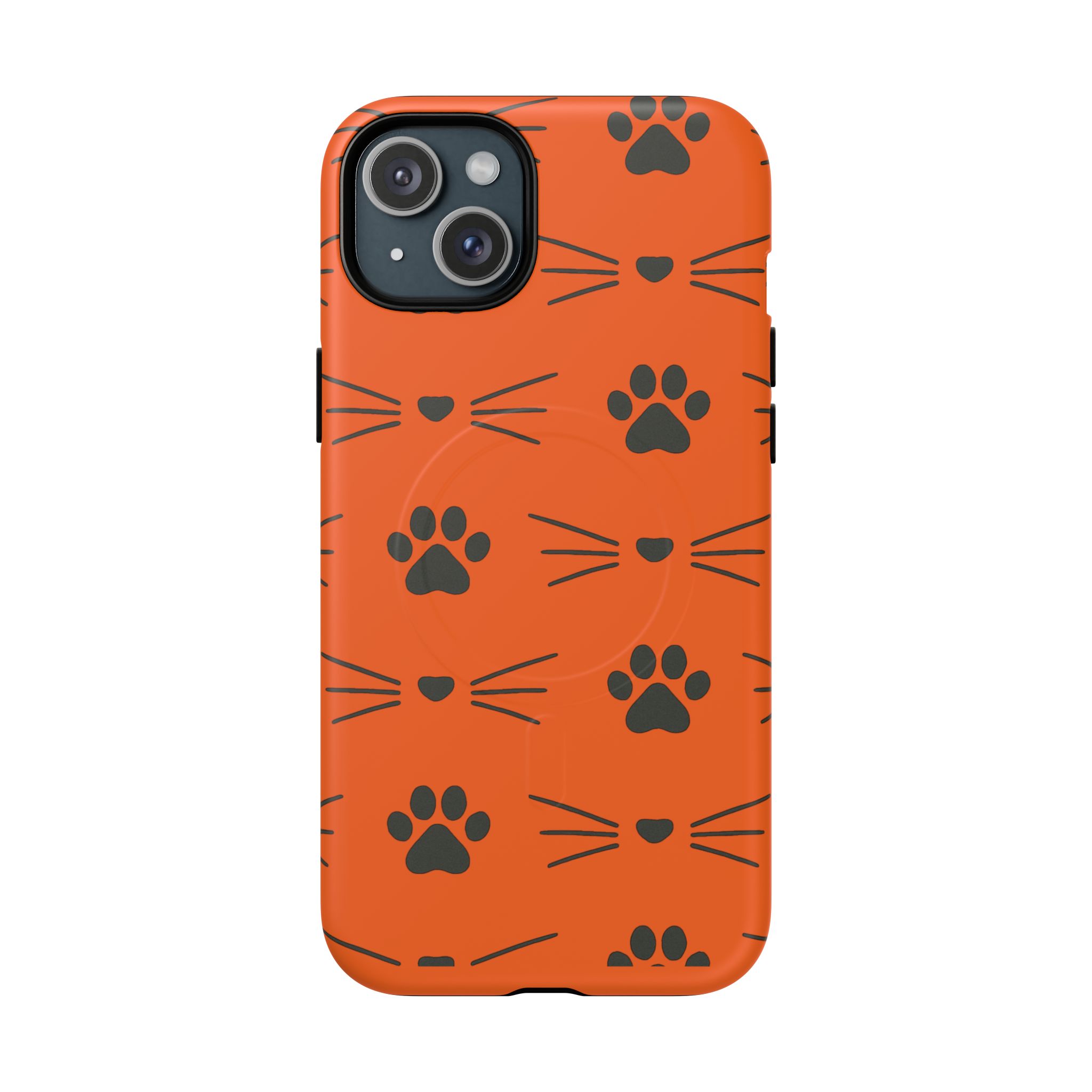 Cute Cat Pattern Magnetic Phone Case, Pet Lover Gift, Fun Yellow Phone Cover, Whiskers Design, Unique Animal Case, Birthday Gift - Image 16
