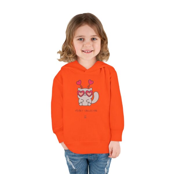 Heart Eyes Cat Toddler Hoodie | Cute Kitty Valentine Pullover - Image 8