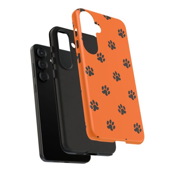 Orange Paw Print Phone Case | Tough Cases | Pet Lover Gift, Animal Print Cases, Unique Phone Cover, Fun Accessories, Birthday Gift - Image 224
