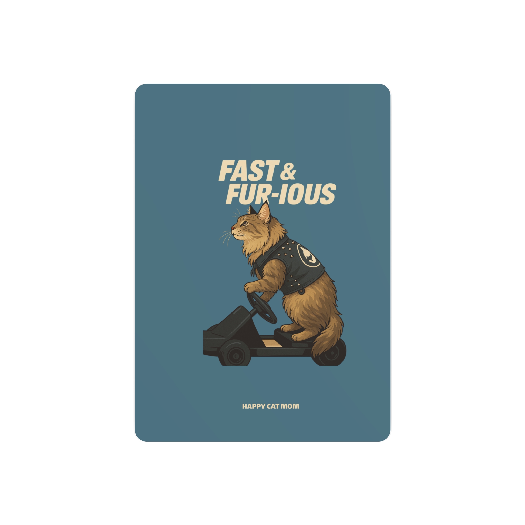 Fast & Fur-ious Metal Art Sign, Unique Pet Decor, Cat Lovers Gift, Wall Art, Funny Home Decoration