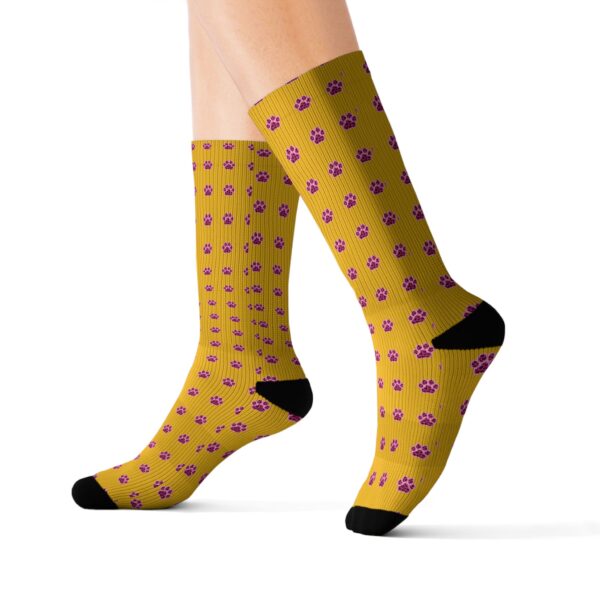 Playful Cat Lover's Sublimation Socks | Cute Meow Patterns | Cozy Gift for Pet Owners | Fun Sock Gift for Holidays, Birthdays - Image 9