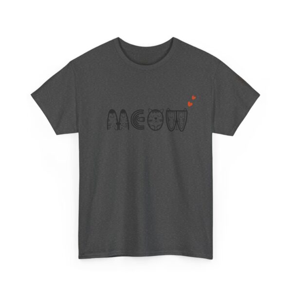 Meow Cat Lover Unisex Heavy Cotton Tee, Cute Pet T-Shirt, Animal Lover Gift, Casual Wear, Fun Tee for Cat Lovers - Image 31