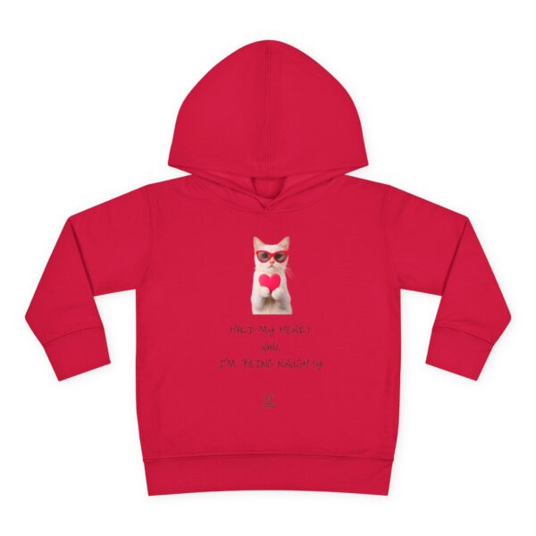 Cute Cat Holding Heart toddler hoodie | Valentine's Day Kids Pullover - Image 21