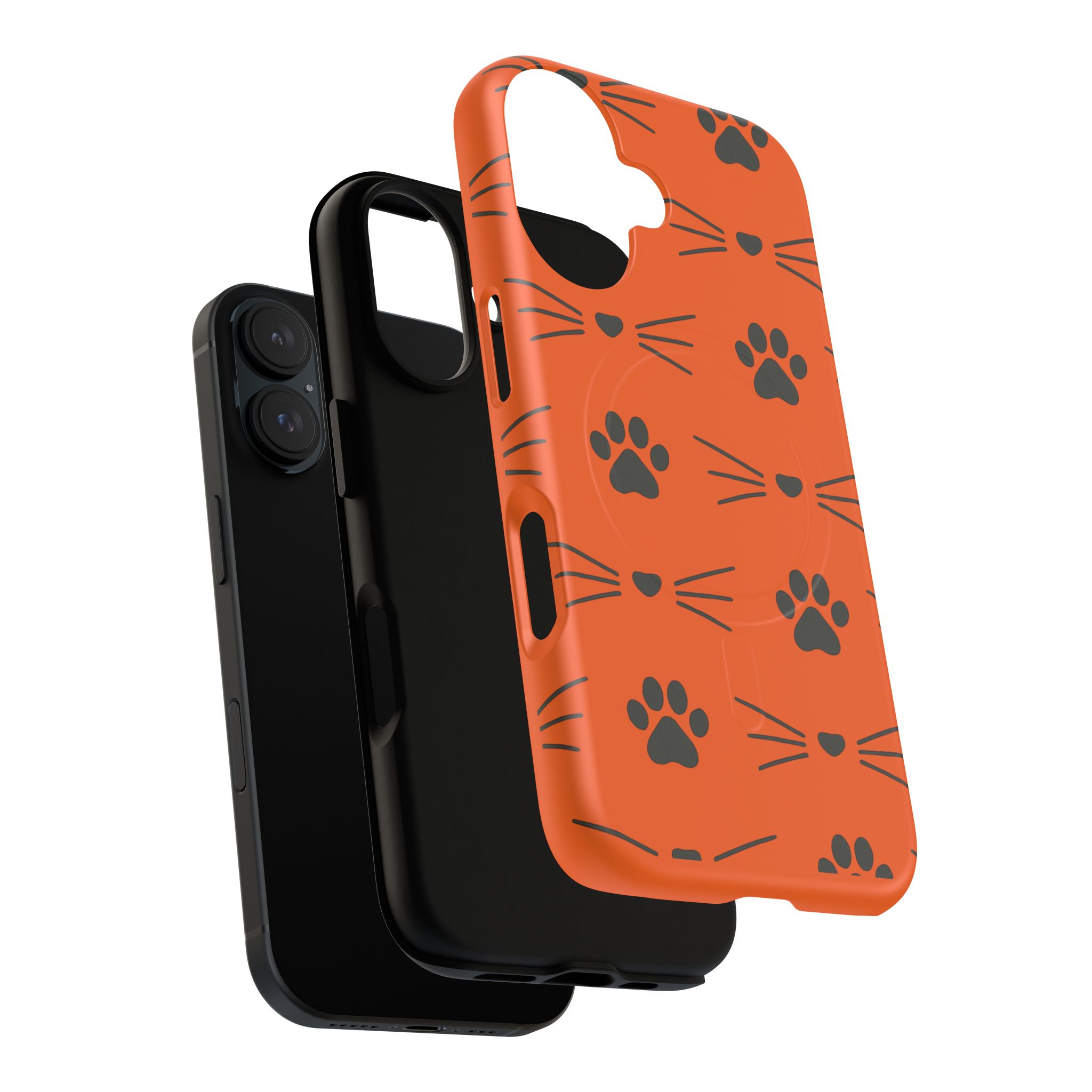 Cute Cat Pattern Magnetic Phone Case, Pet Lover Gift, Fun Yellow Phone Cover, Whiskers Design, Unique Animal Case, Birthday Gift - Image 66
