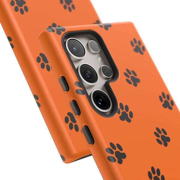 Orange Paw Print Phone Case | Tough Cases | Pet Lover Gift, Animal Print Cases, Unique Phone Cover, Fun Accessories, Birthday Gift - Image 174
