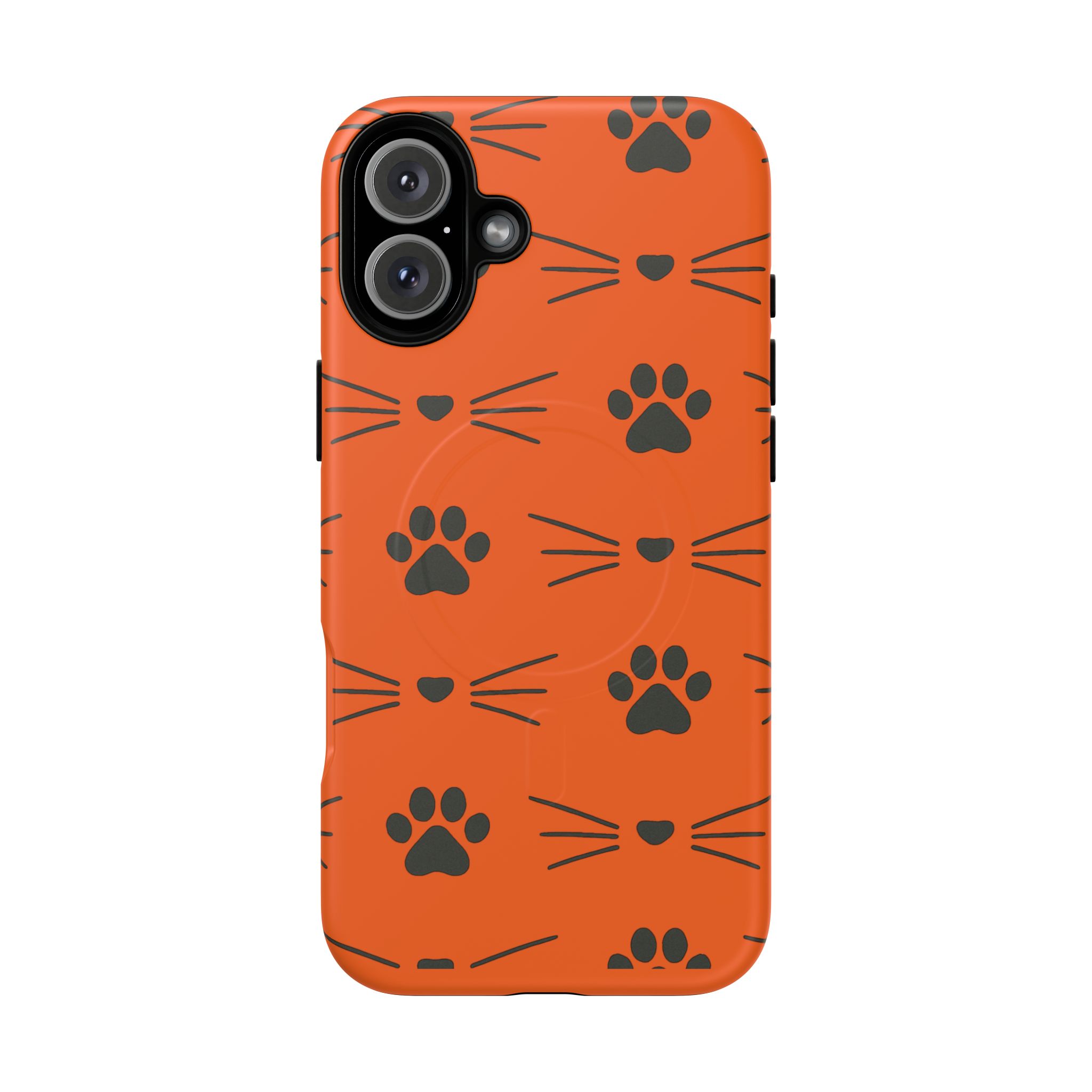Cute Cat Pattern Magnetic Phone Case, Pet Lover Gift, Fun Yellow Phone Cover, Whiskers Design, Unique Animal Case, Birthday Gift - Image 70
