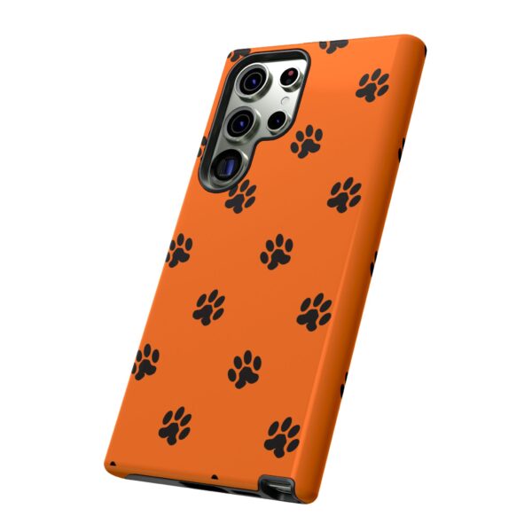 Orange Paw Print Phone Case | Tough Cases | Pet Lover Gift, Animal Print Cases, Unique Phone Cover, Fun Accessories, Birthday Gift - Image 122