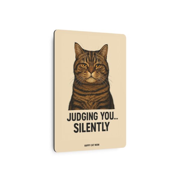 Judging Cat Metal Art Sign for Pet Lovers, Funny Home Decor, Cat Mom Gift, Wall Art, Unique Birthday Gift - Image 3