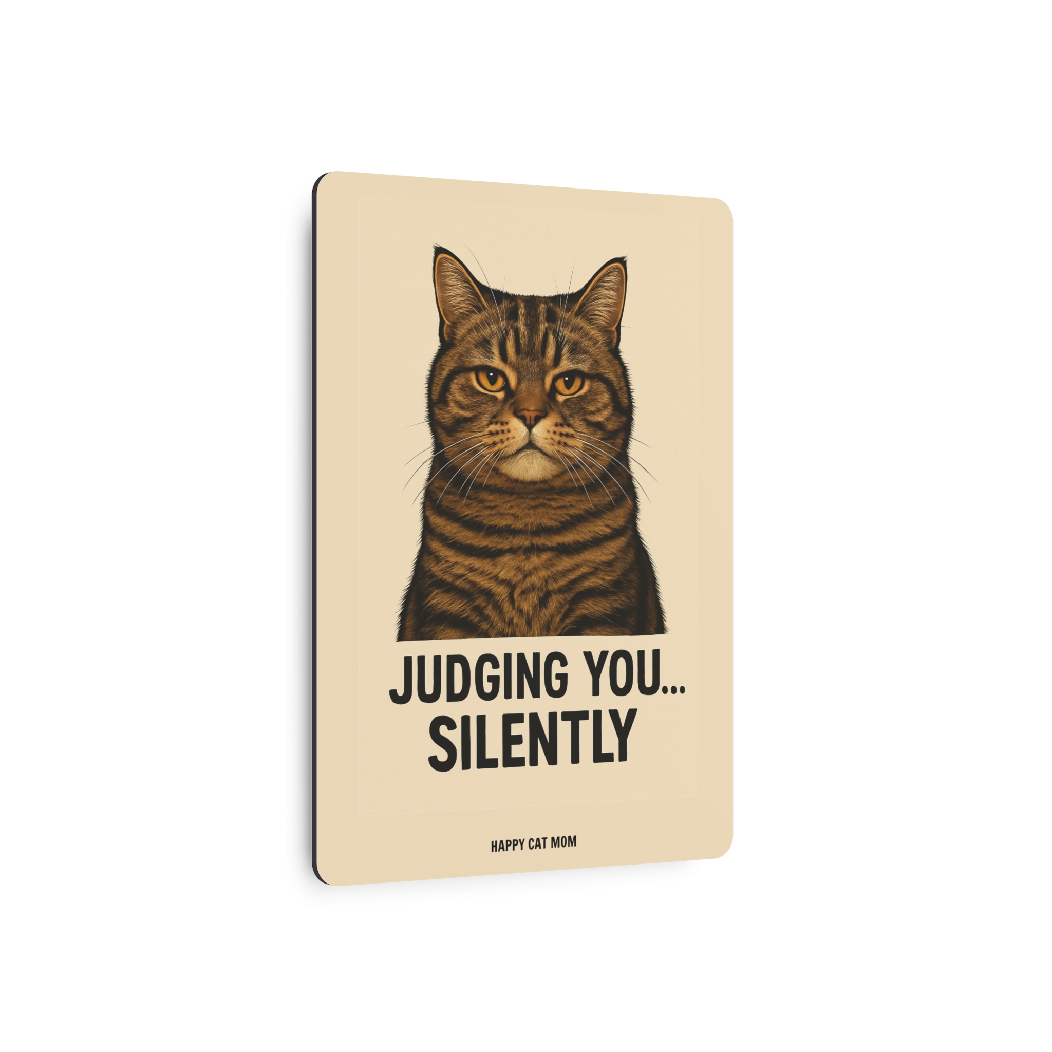 Judging Cat Metal Art Sign for Pet Lovers, Funny Home Decor, Cat Mom Gift, Wall Art, Unique Birthday Gift - Image 3