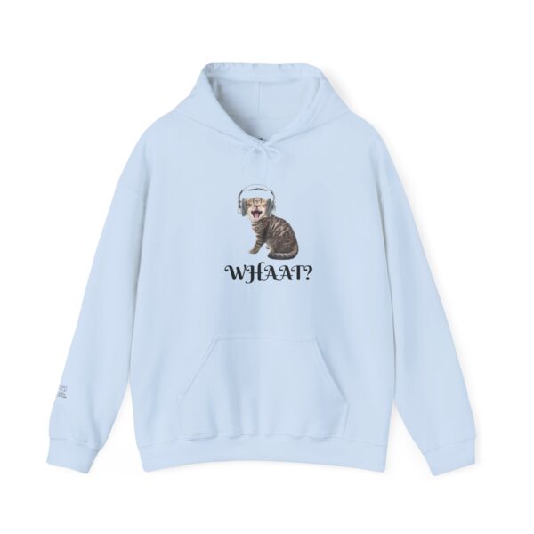 Cat Wearing Headphones 'Whaat?' Hoodie | Funny Kitty Graphic - Image 21