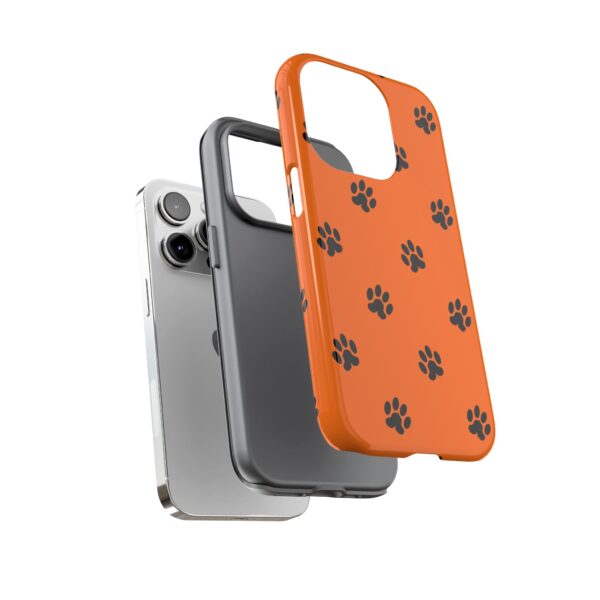 Orange Paw Print Phone Case | Tough Cases | Pet Lover Gift, Animal Print Cases, Unique Phone Cover, Fun Accessories, Birthday Gift - Image 83