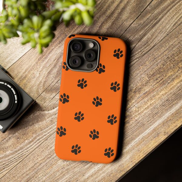 Orange Paw Print Phone Case | Tough Cases | Pet Lover Gift, Animal Print Cases, Unique Phone Cover, Fun Accessories, Birthday Gift - Image 152