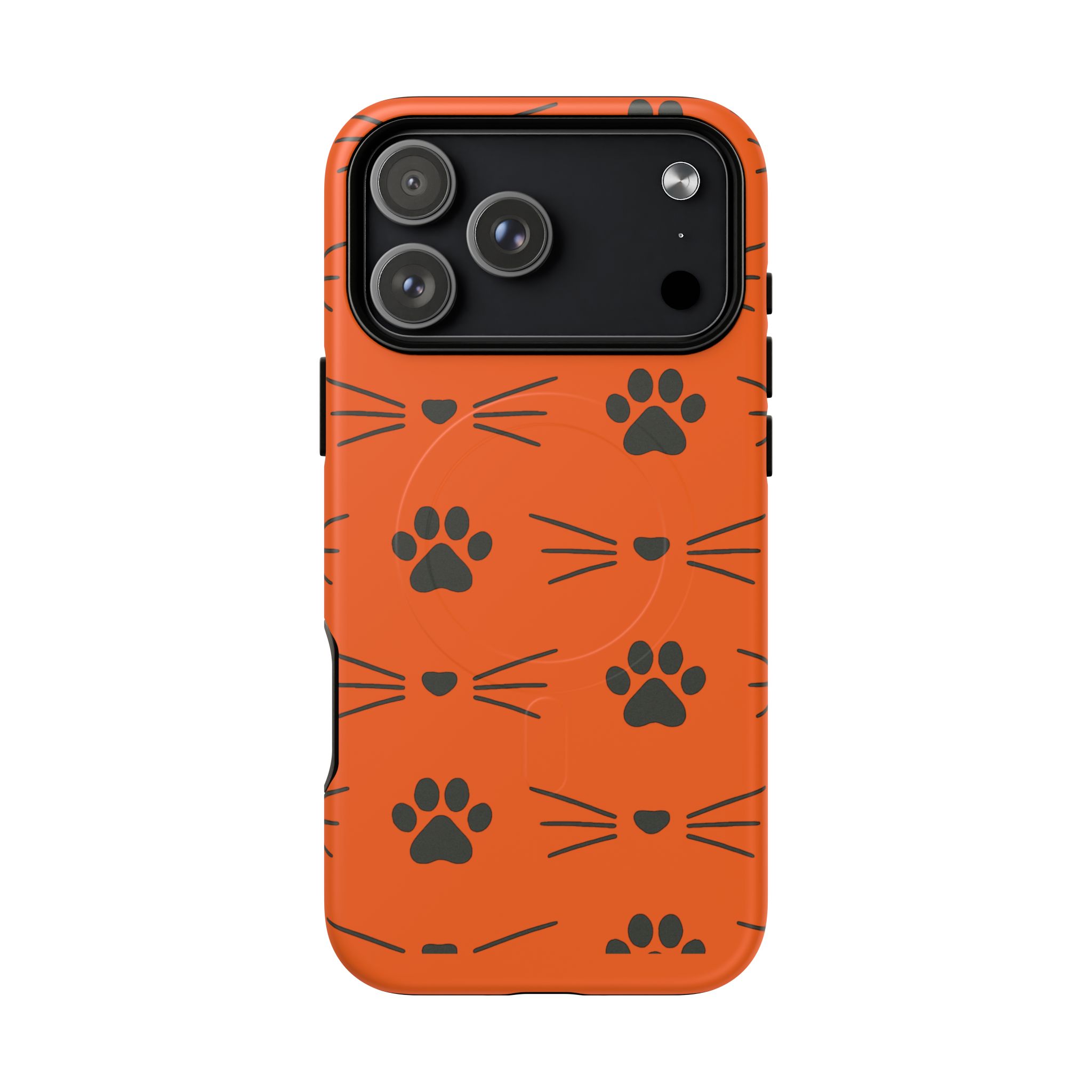 Cute Cat Pattern Magnetic Phone Case, Pet Lover Gift, Fun Yellow Phone Cover, Whiskers Design, Unique Animal Case, Birthday Gift - Image 87