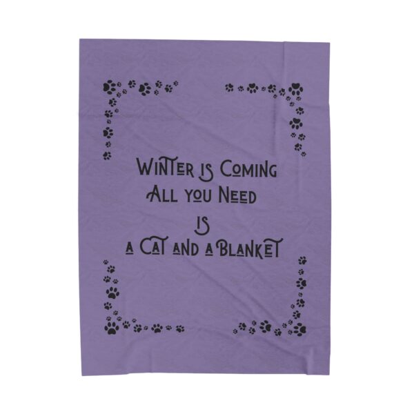 Cozy Cat Themed Velveteen Plush Blanket, Snuggle Blanket, Cat Lover Gift, Winter Home Decor, Cat Blanket, Pet Lover Comfort - Image 5
