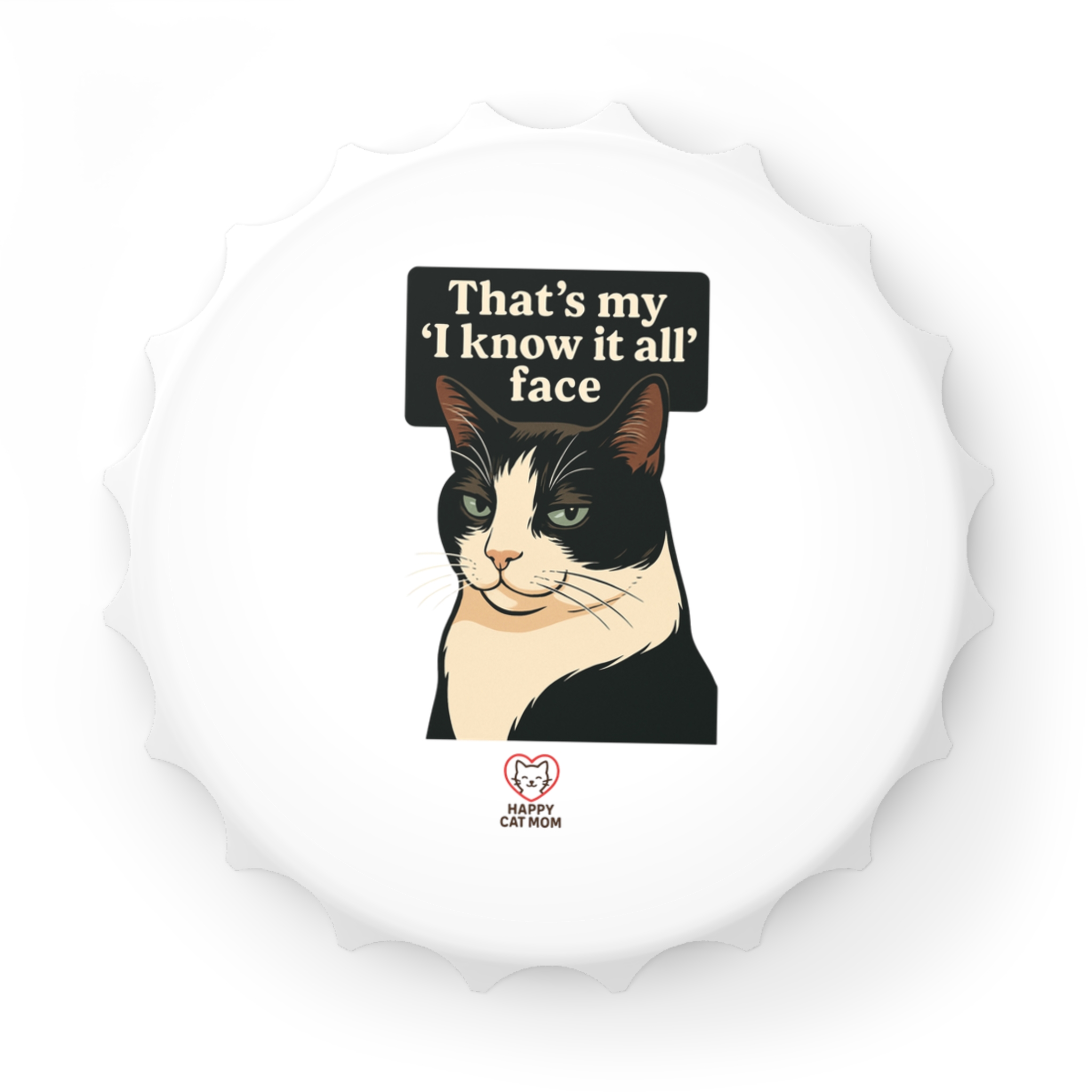 Cat-Themed Bottle Opener, Fun Kitchen Gadget, Pet Lover Gift, Unique Barware for Parties, Funny Cat Decor, My Cat's Cooler Than Your Ex