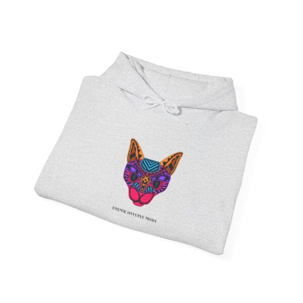 Colorful Sugar Skull Cat Hoodie | Vibrant Day of the Dead Feline Design - Image 12