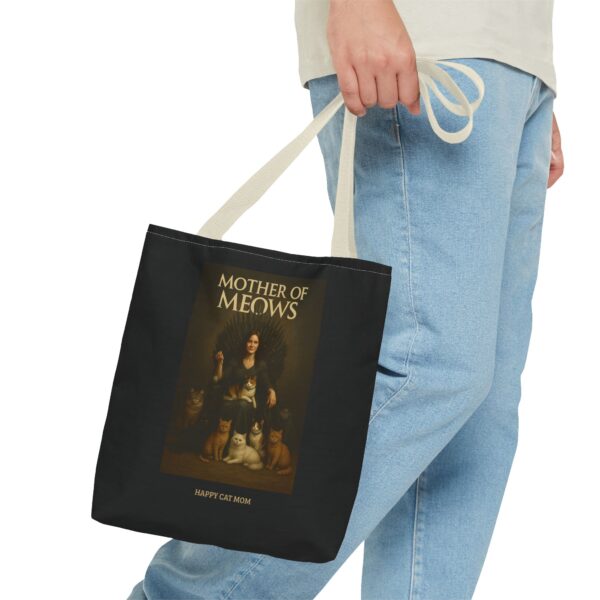 Mother of Meows Tote Bag, Cat Lovers Gift, Pet Mom Bag, Birthday Present, Animal Enthusiast, Fashionable Shopping Bag - Image 15