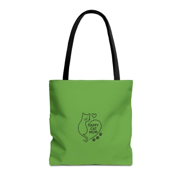 Happy Cat Mom Tote Bag – Eco-Friendly Cat Lover Gift, Stylish Shopping Bag, Pet Parent Accessory, Weekend Outing Companion - Image 5