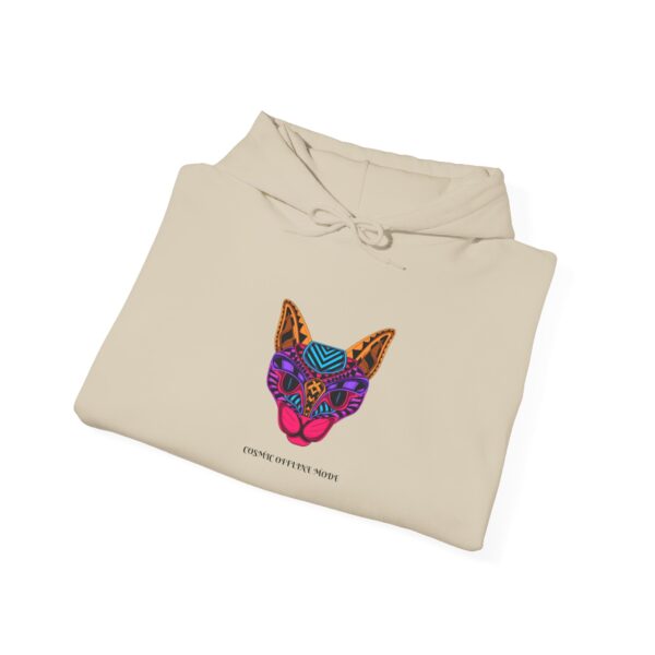 Colorful Sugar Skull Cat Hoodie | Vibrant Day of the Dead Feline Design - Image 16
