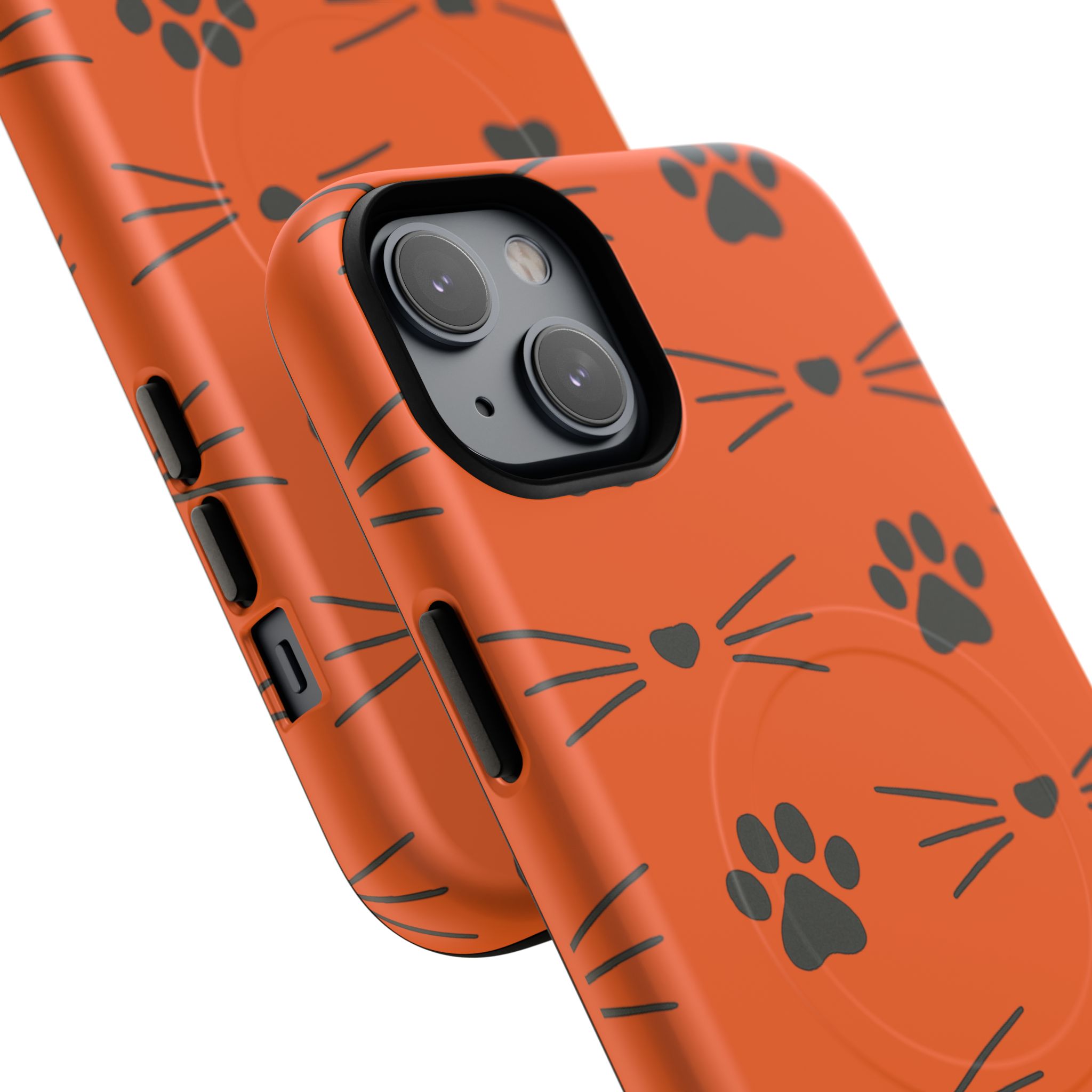 Cute Cat Pattern Magnetic Phone Case, Pet Lover Gift, Fun Yellow Phone Cover, Whiskers Design, Unique Animal Case, Birthday Gift - Image 41