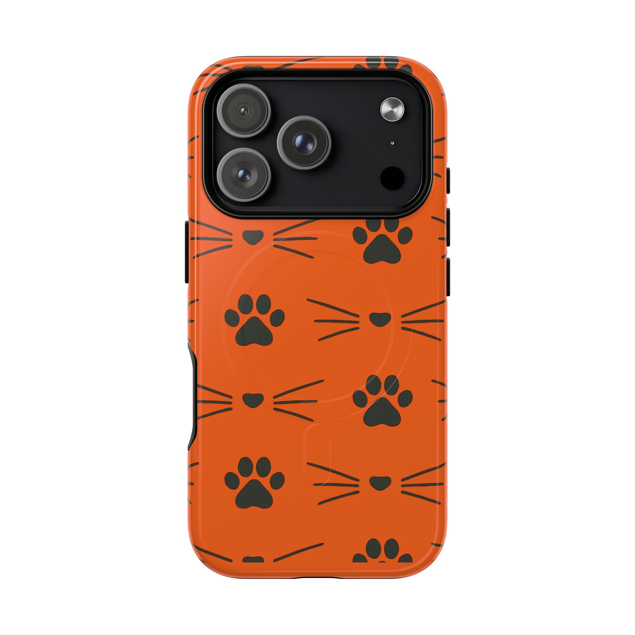 Cute Cat Pattern Magnetic Phone Case, Pet Lover Gift, Fun Yellow Phone Cover, Whiskers Design, Unique Animal Case, Birthday Gift - Image 81