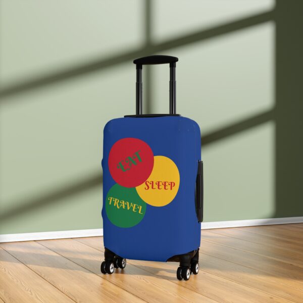 Traffic Light Luggage Cover | Colorful Stripes Suitcase Sleeve - Image 4