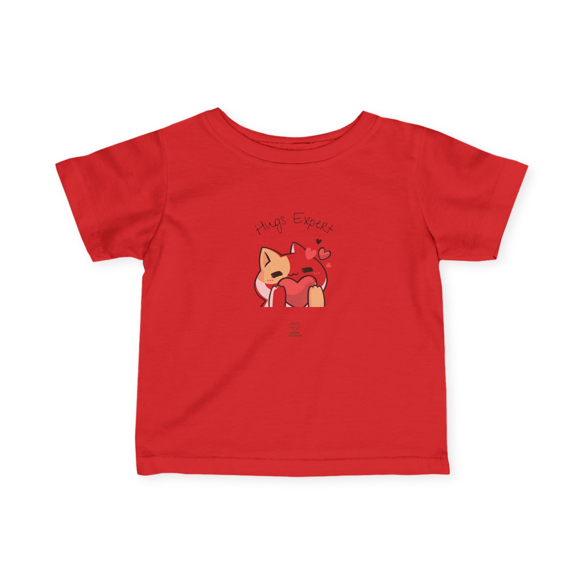 Cute Cat Hugging Heart Infant Tee | Kawaii Kitty Love Graphic - Image 22