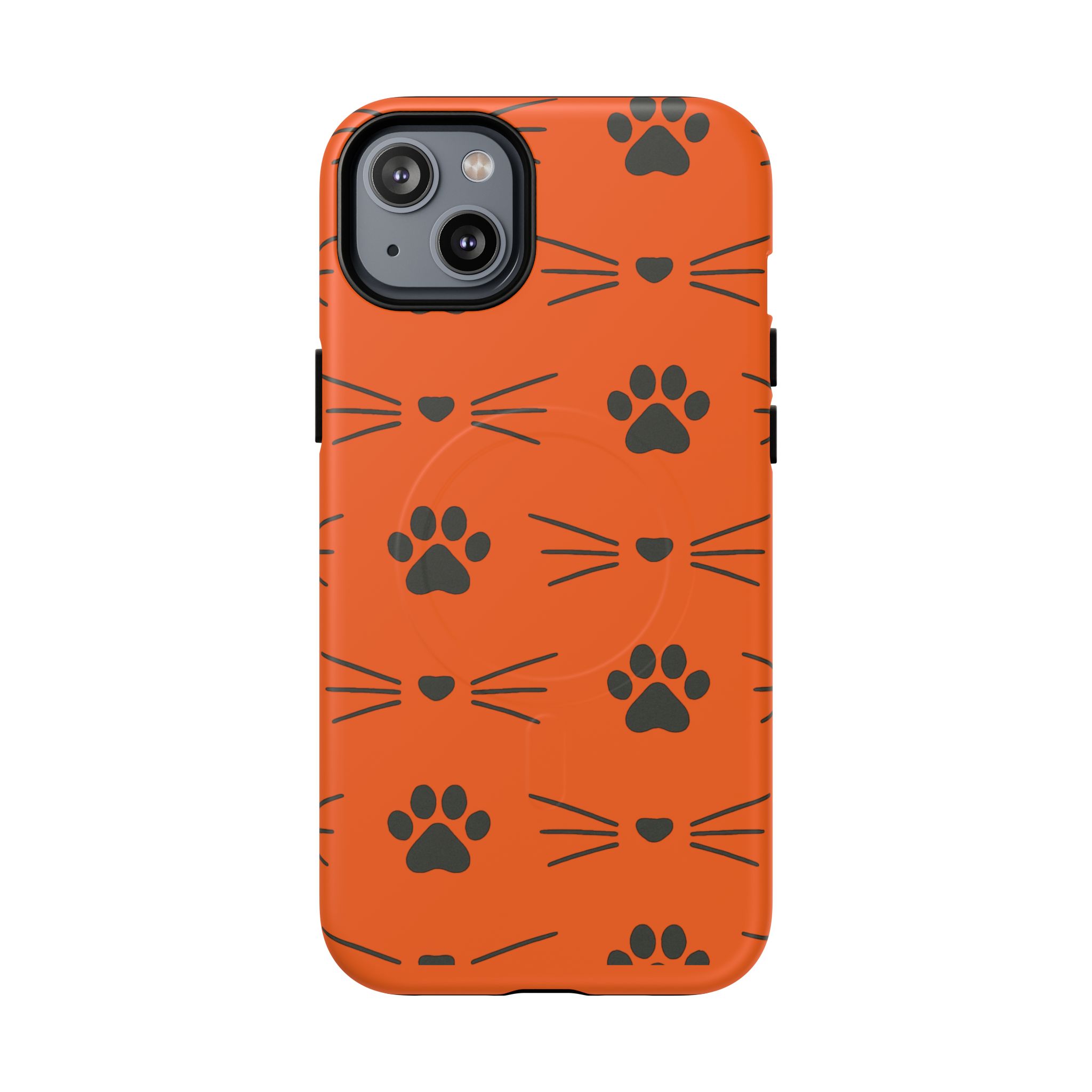 Cute Cat Pattern Magnetic Phone Case, Pet Lover Gift, Fun Yellow Phone Cover, Whiskers Design, Unique Animal Case, Birthday Gift - Image 40