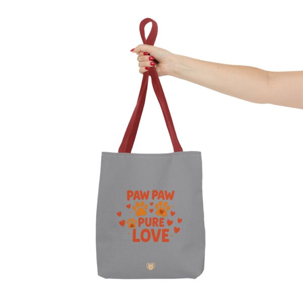 Paw Print Love Tote Bag, Cute Pet Lover Gift, Animal Theme Bag, Paw Paw Pure Love Accessories, Dog Mom Tote, Everyday Carryall - Image 16