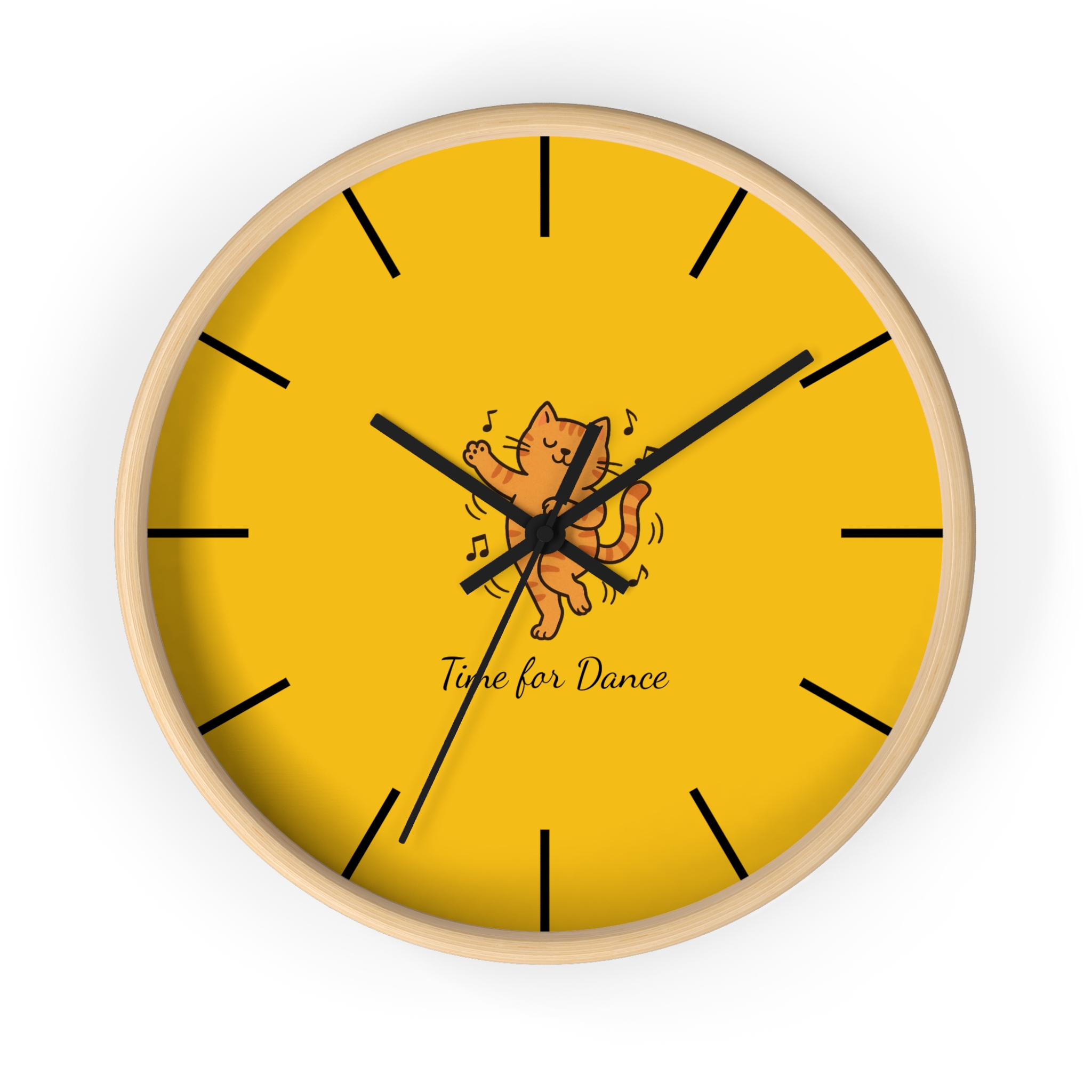 Funny Cat Wall Clock - Time for Dance, Cat Decor, Unique Gift for Cat Lovers, Home Office Wall Art, Quirky Kitty Clock - Image 13