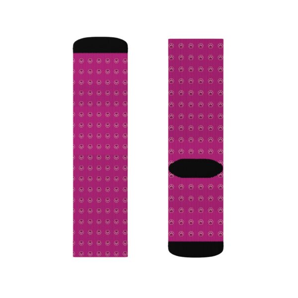 Playful Cat Lover's Sublimation Socks | Cute Meow Patterns | Cozy Gift for Pet Owners | Fun Sock Gift for Holidays, Birthdays - Image 12
